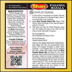 Shan Pasanda Recipe and Seasoning Mix 1.76 oz (50g) - Spice Powder for Fillet Steaks in Creamy Sauce - Suitable for Vegetarians - Airtight Bag in a Box (Pack of 3)
