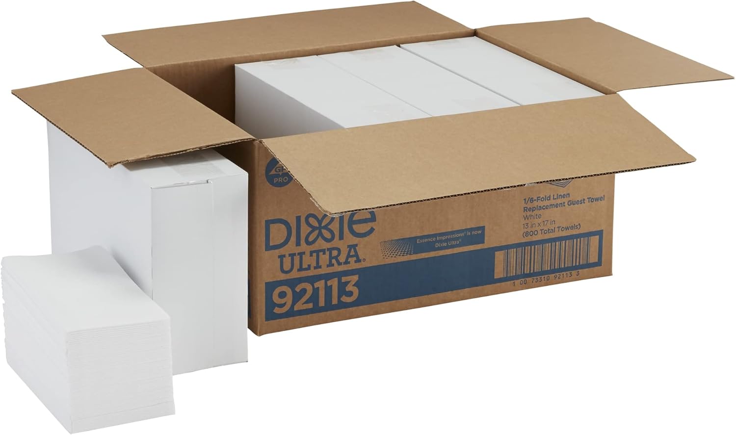 Dixie Ultra 1/6-Fold Linen Replacement Napkin by GP PRO GEORGIA-PACIFIC White; 92113; 200 Napkins Per Box; 4 Boxes Per Case (800 Total)