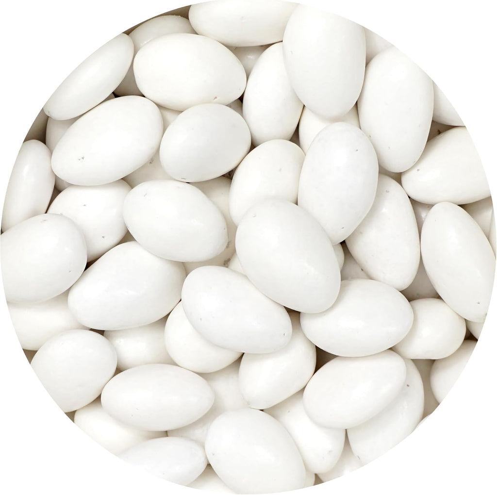 White Jordan Almonds, 2 Pound Jordan Almonds Bulk Bag, White Candy, Wedding Candy Favors, Events & Holidays