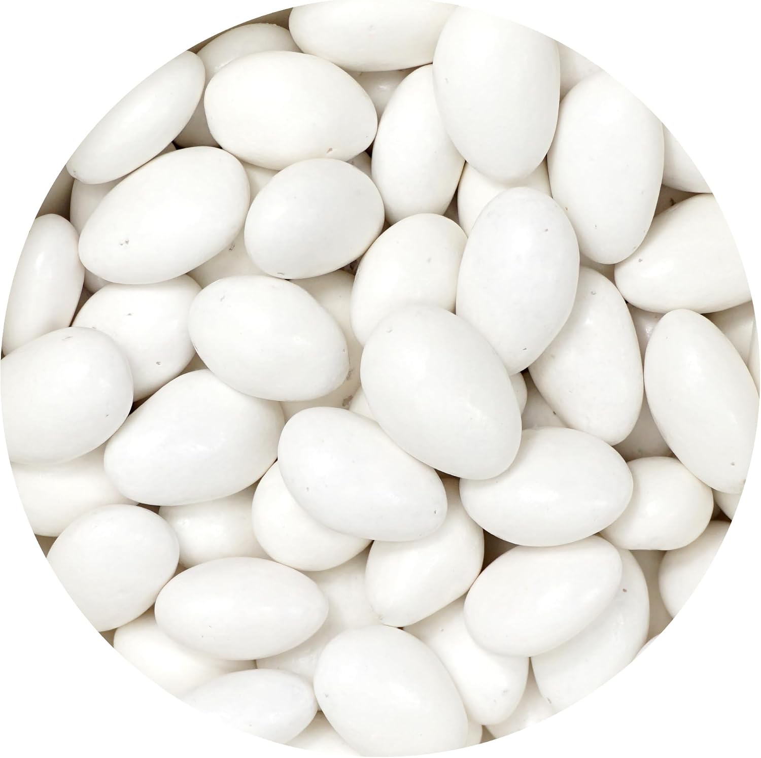 White Jordan Almonds, 2 Pound Jordan Almonds Bulk Bag, White Candy, Wedding Candy Favors, Events & Holidays