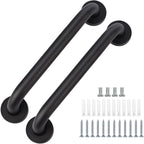 supregear Grab Bars for Bathtubs and Showers 2 Pack, 32 Inch Shower Grab Handrail for Seniors, Black Stainless Steel Safety Wall Handle for Elderly and Handicap