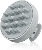 HEETA Hair Scalp Massager for Hair Growth, Shampoo Brush, Scalp Scrubber Exfoliator with Soft Silicone Bristles for Dandruff Removal to Relieve Stress, Wet Dry Use Updated Material, Grey