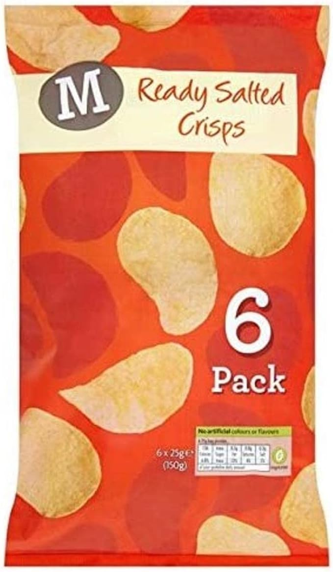 Morrisons Ready Salted Flavour Crisps Multipack 6 x 25g