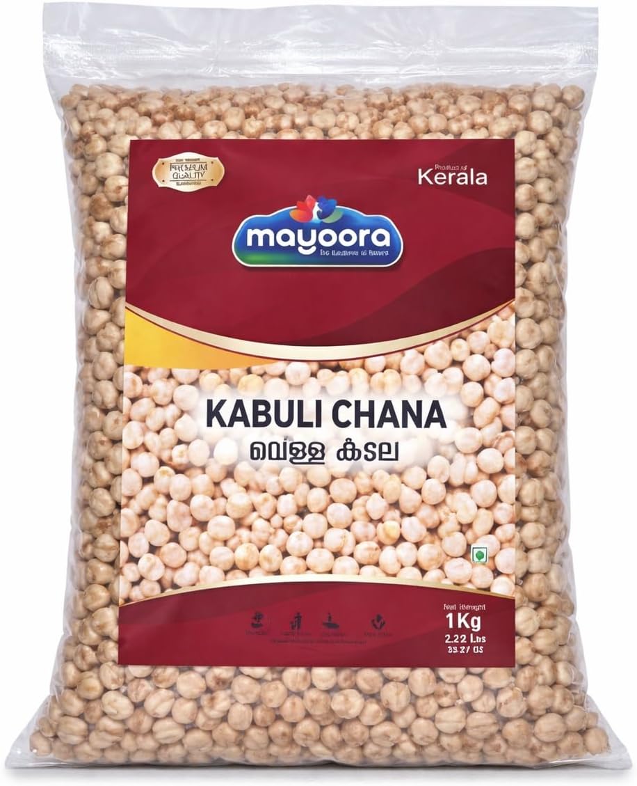 Mayoora Kabuli Chana (White Chickpeas) – Premium Quality Chole, High Protein 1kg