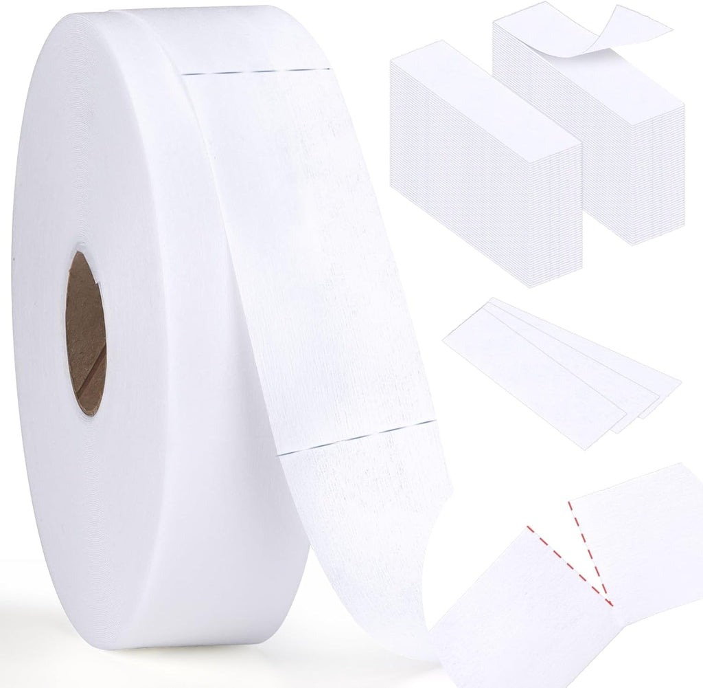 400 Pcs Non-Woven Wax Strip 1.5''x44 Yards Pre-cut Wax Strips Epilating Strips 1.5 X 4 Inch For Body Facial Tear-Resistant & Lint-Free Air 1 Roll Removal Paper Women Arms Legs Hair Cleaning Remove