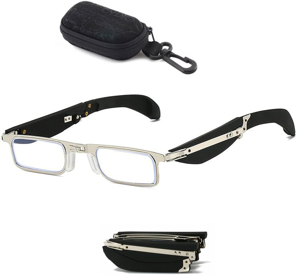 Foldable Anti-Blue Light Reading Glasses with Case, Anti Eyestrain Foldable Reading Glasses Smart Gadgets