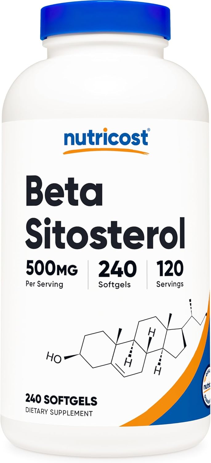 Nutricost Beta Sitosterol 240 Softgels, 500mg - GMO Free, Gluten Free Supplement, 120 Servings