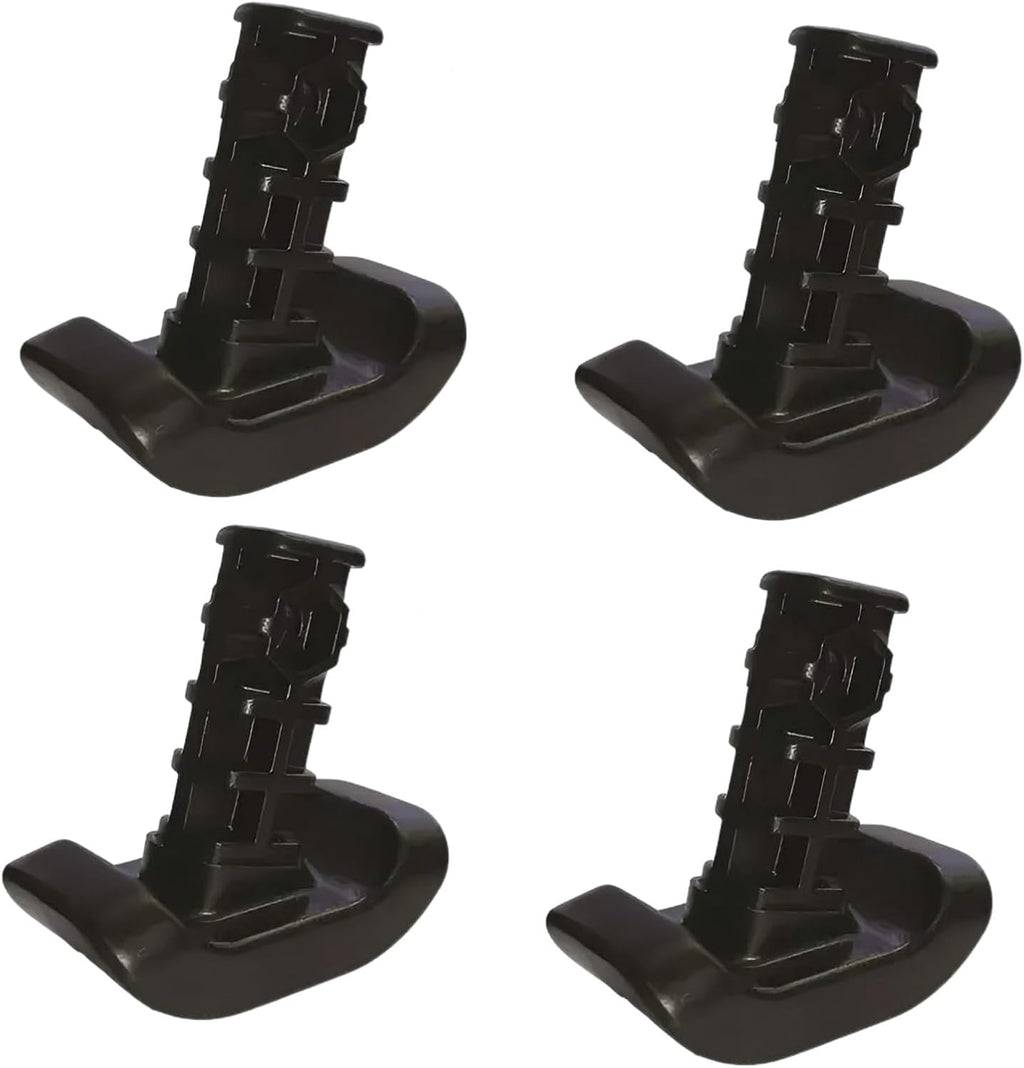 4 PCS Walker Ski Glides 4302 for EZ Fold-N-Go Walker and Able Life Space Saver Walker, Durable Mobility Aid Glide for Stability, Black