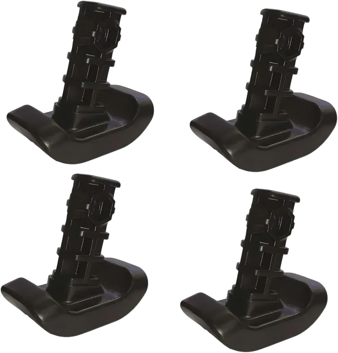 4 PCS Walker Ski Glides 4302 for EZ Fold-N-Go Walker and Able Life Space Saver Walker, Durable Mobility Aid Glide for Stability, Black