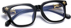 Retro Square Frame Blue Light Blocking Glasses for Men Women Clear Lens Fashion Glasses Non Prescription Eyeglasses