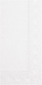 Hoffmaster 180700 Premium Dinner Napkin, Regal Embossed, 3-Ply, 1/8 Fold, 17" Length x 17" Width, White (Case of 2000)