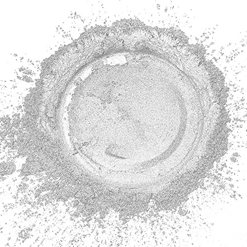 NTWJNJY Pearl White Mica Powder, Natural Shimmer Mica Powder for Epoxy Resin/Candle/Soap/Lip Gloss/Slime/Bath Bombs/Quicksand/Car Paint pigments.Candle Dye,Soap Making Dye(50g/1.7oz)