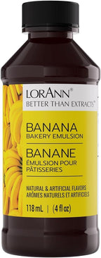Lorann Oils Banana Bakery Emulsion: Ideal for Boosting Fruit Tones in Cakes, Cookies & Desserts, Gluten-Free, Keto-Friendly, Banana Extract Substitute Essential for Your Kitchen