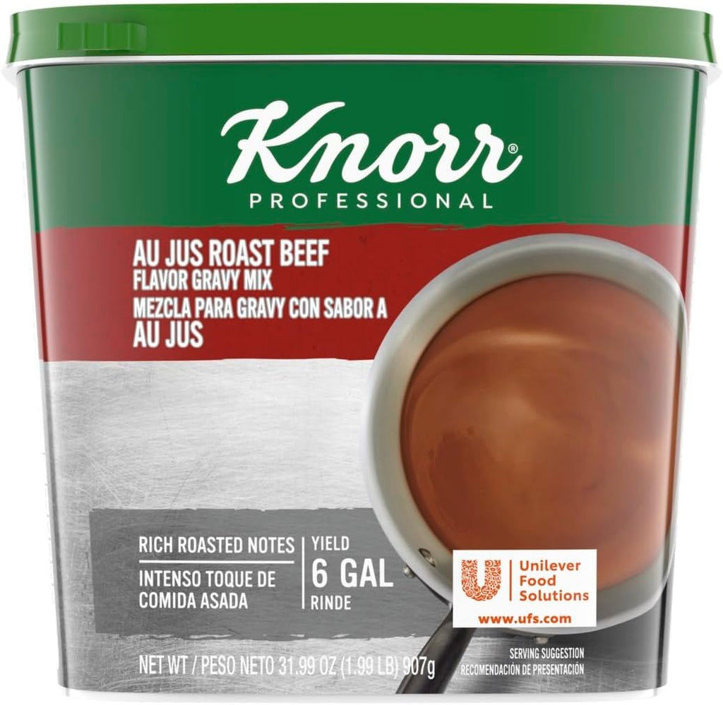 Knorr Professional Au Jus Roast Beef Gravy Mix Easy Prep, No added MSG, 1.99 Pound (Pack of 4)