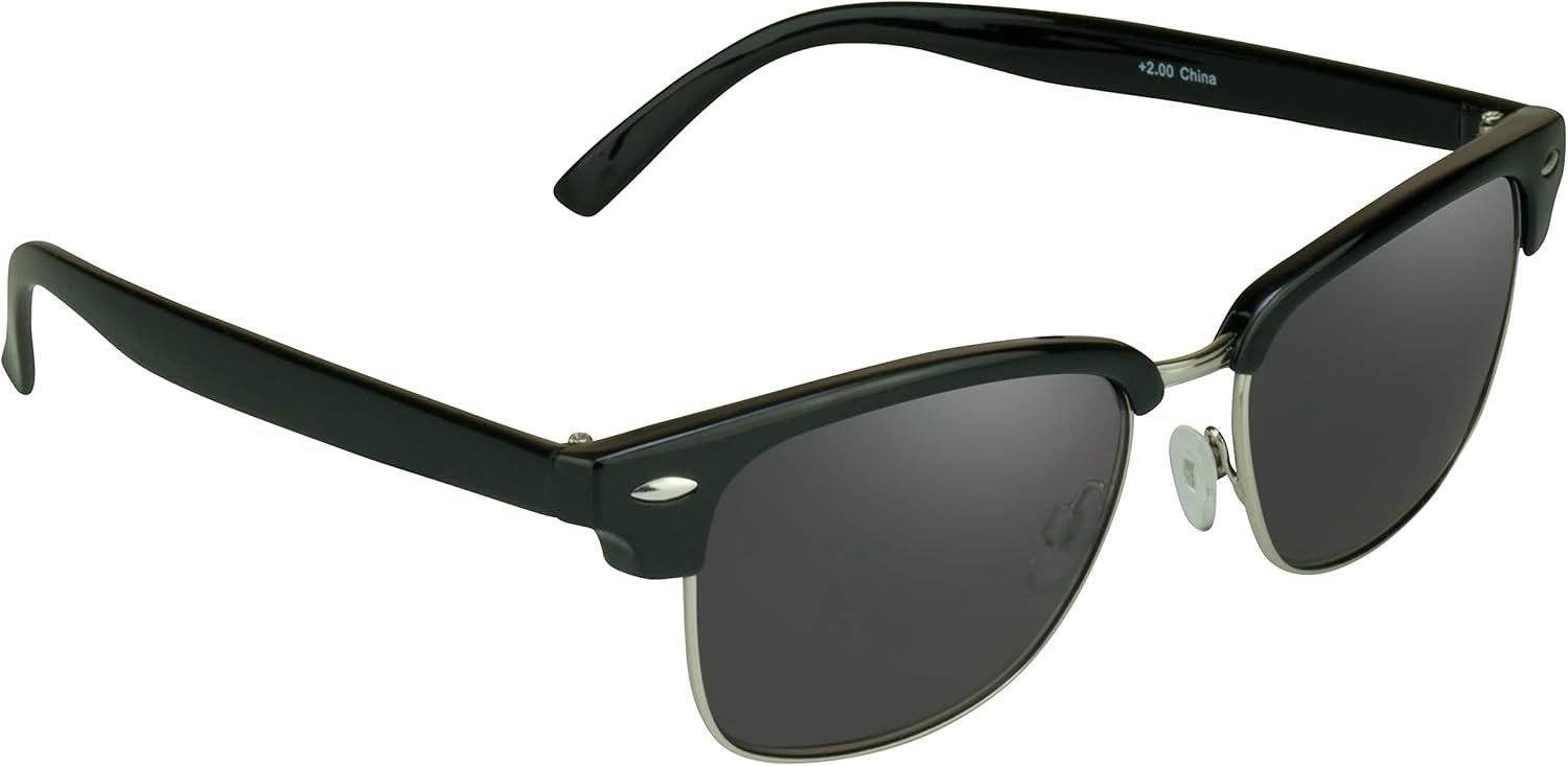 proSPORT Classic Reading Sunglass Reader Full Lens (not bifocal) Magnified Horn Rimmed Yacht Style