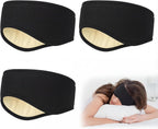 Chicingyou 3 Pcs Soundproof Ear Muffs Noise Cancelling Soft Ear Muffs for Men Women Sleeping Home Study Travel Fits All Heads(Black)