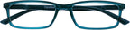 OPULIZE SEE Blue Light Blocking Glasses for Women and Men, Narrow Frame, Spring Hinges, Anti-Reflective Computer Glasses, Turquoise (Pack of 1)