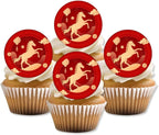Chinese Horse Edible Cupcake Toppers Lunar New Year Cake Decorations
