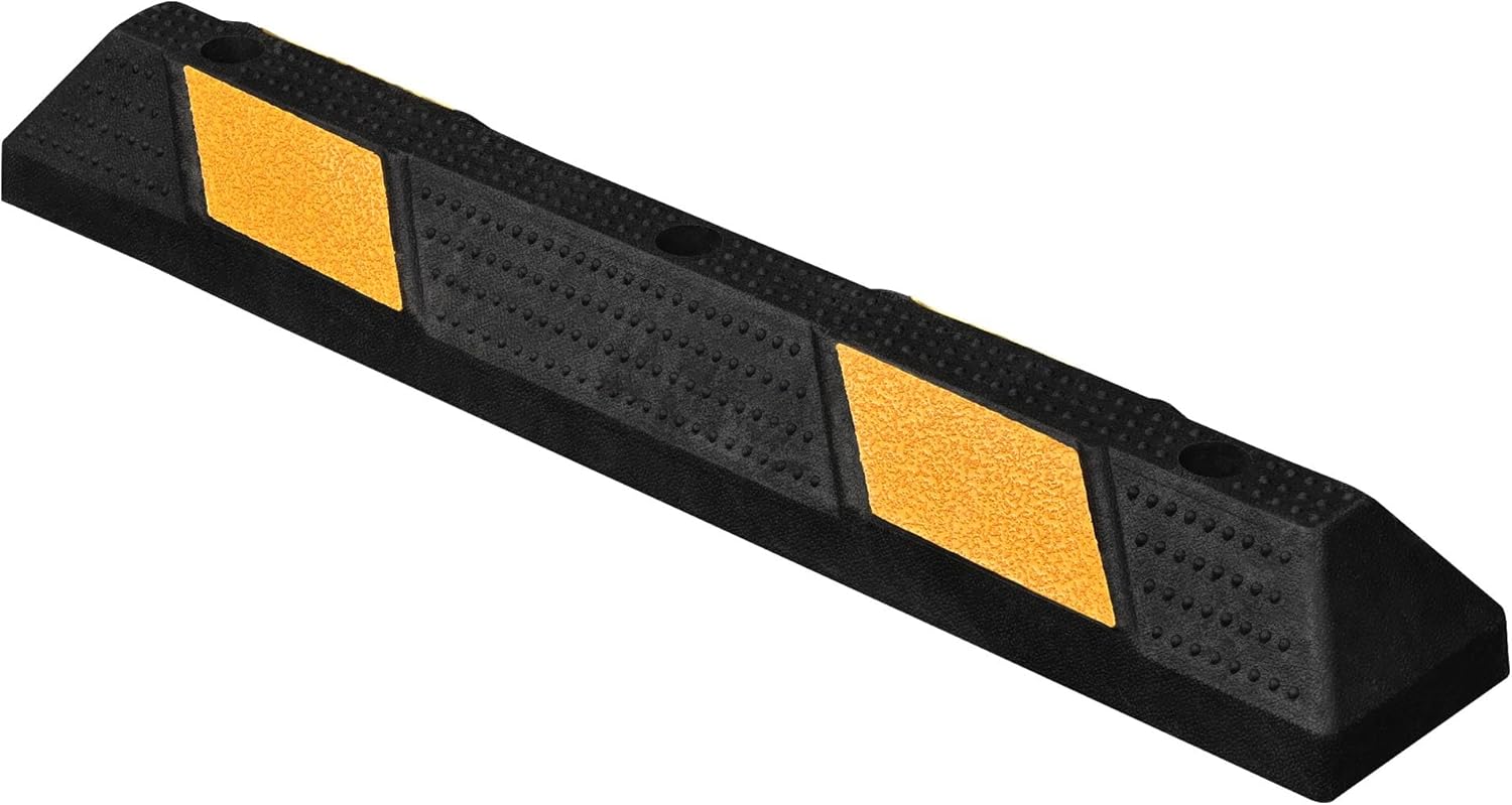 36" Premium Rubber Parking Target Curb Garage Floor Stopper Car Truck Wheel Block Tire Protect Bumper