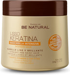 PLACENTA LIFE BE NATURAL LISSO KERATINA Mask with Hydrolyzed Keratin for a Straight and Shiny Hair- No More frizz- Have a perfect Smooth - (350 ml/11.83 fl.oz)