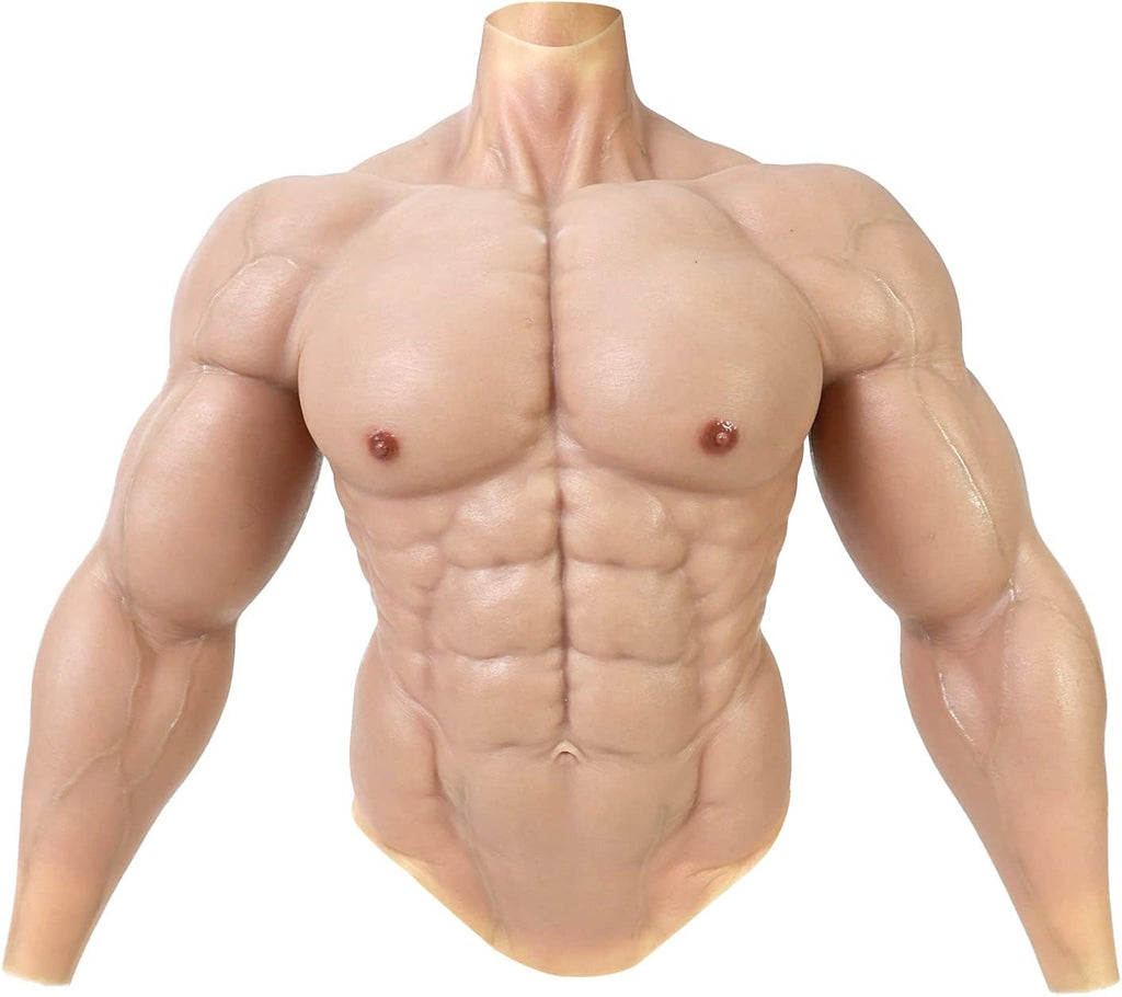SMITIZEN Silicone Muscle Suit Upgraded Version Male Chest with Arms Realistic Fake Muscle Costume Cosplay Halloween Carnival