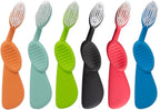RADIUS Flex Brush with Soft Bristles Toothbrush BPA Free & ADA Accepted Designed to Improve Gum Health & Reduce Issues - Right Hand - Assorted - Pack of 6