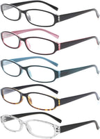 NORPERWIS Reading Glasses 5 Pairs Spring Hinge Comfort Fashion Quality Readers for Men and Women