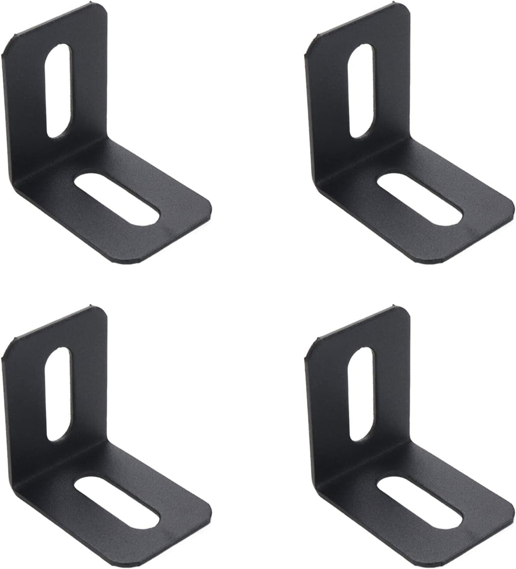 4Pcs Adjustable 90 Degree L Shape Bracket Corner Connector Right Angle Brackets L Slotted Support Shelf Bracket, 1.97"x1.97"x1.5"