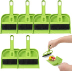 Healifty 18 Pack Mini Dust Pan and Brush Set, Small Broom and Dustpan with Handle for Pets Kids Desk Home Camping Hand Cleaning Supplies