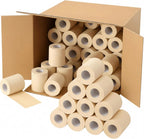 Feifeiya Bamboo Toilet Paper, 4 Ply 60 Rolls, Unbleached, Strong & Soft Toilet Tissue Bulk, Chemical Free Bathroom Tissue Rolls