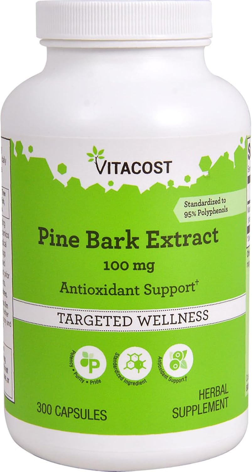 Vitacost Pine Bark Extract - Standardized to 95% OPC -- 100 mg - 300 Capsules