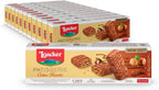 Loacker Patisserie Crème Noisette - Premium Bite Size Milk Chocolate Covered Crispy Wafer Cookies with Hazelnut Cream Filling and toasted Hazelnut pieces - Pack of 12