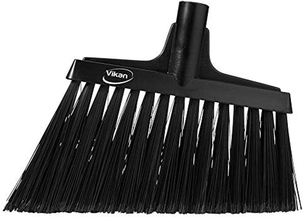 Vikan 29169 Split Bristle Angle Head Broom, Black