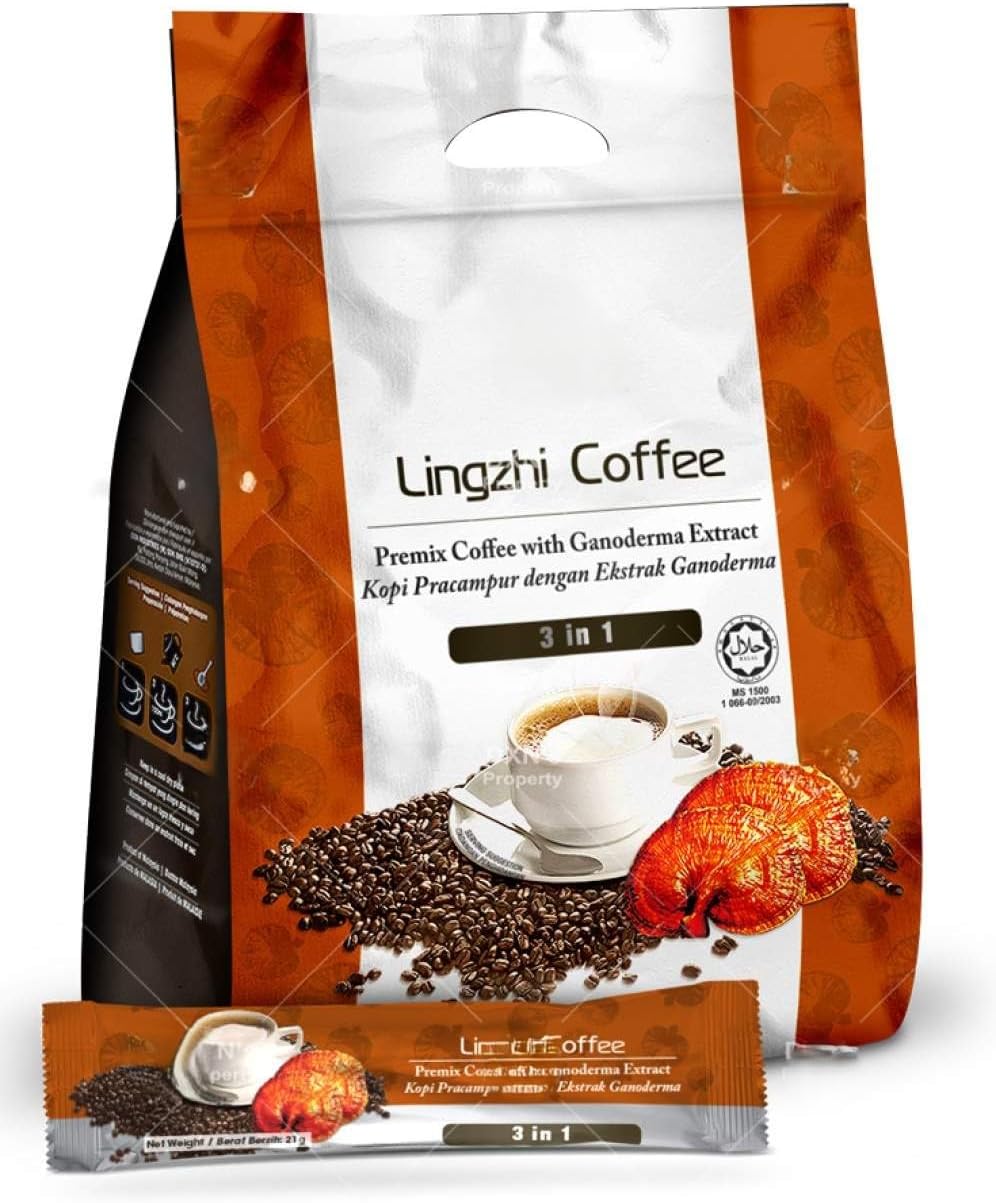 DXN Lingzhi 3 in 1 Coffee 20 Sachets (1 Pack)