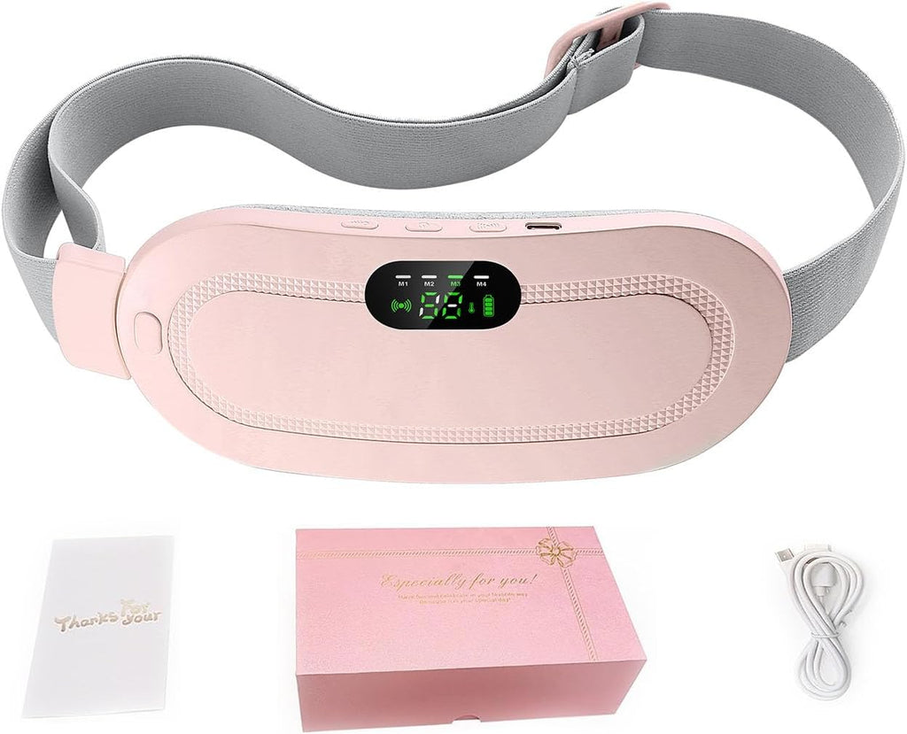 Heating Pad for Period Cramps, Three-Speed Adjustment，Portable Cordless Rechargeable Heating Pad for Menstrual Pain Relief Electric Heat Belt,Gifts for Her Women Girl Wife (Pink)