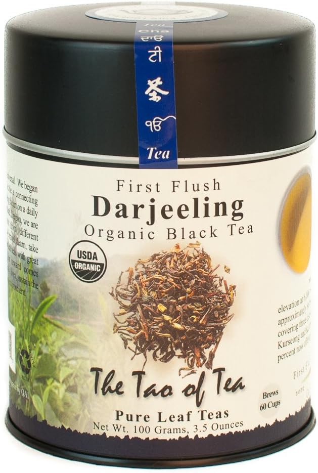 The Tao of Tea, First Flush Darjeeling Black Tea, Loose Leaf, 3.5 Ounce Tin