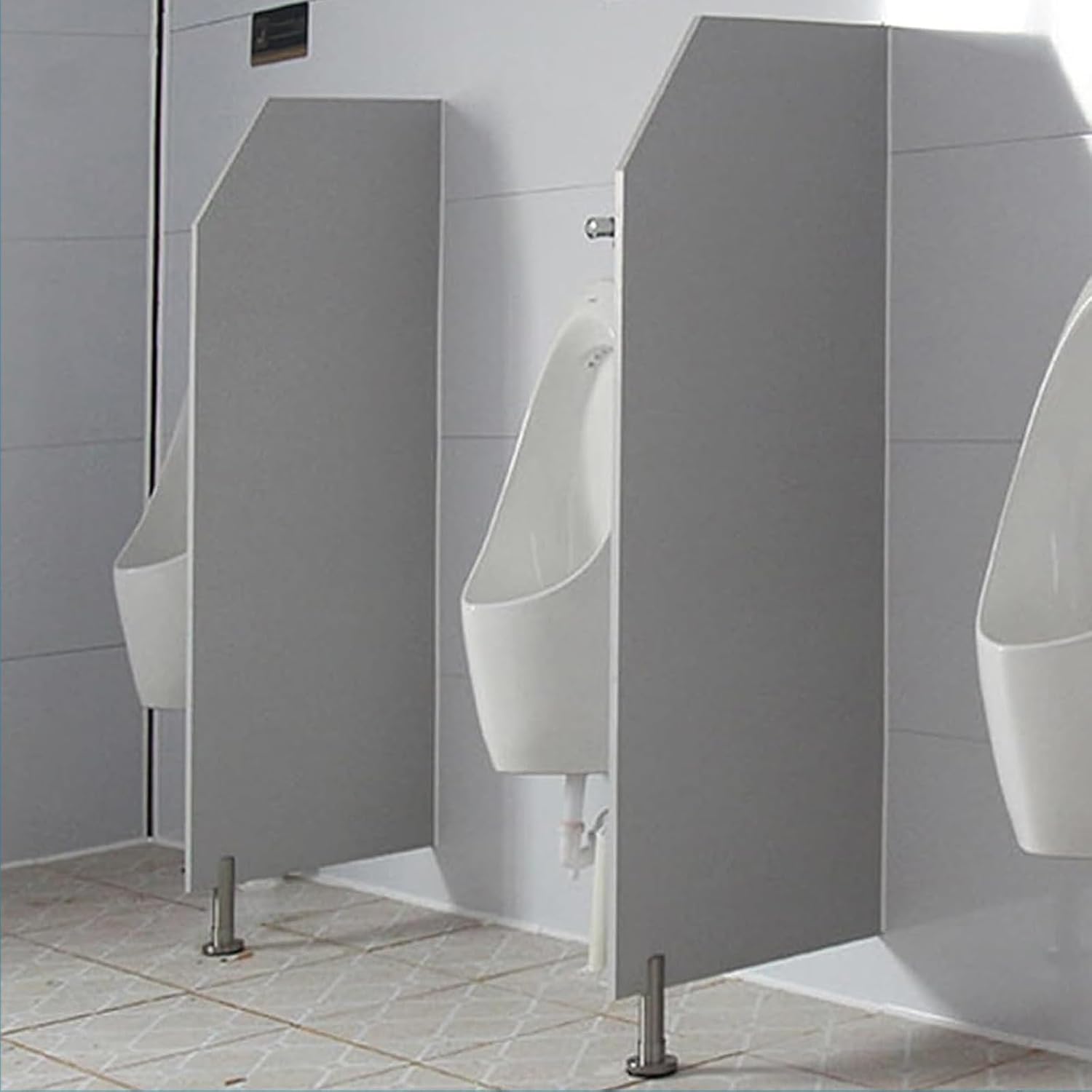Men's Public Toilet Partition, Wall-Mounted Urinal Partition for Men's Urinal, Waterproof Public Health Partition Urinal Privacy Screen, Men's Urinal Privacy Screen with Accessories ( Size : 1PCS )