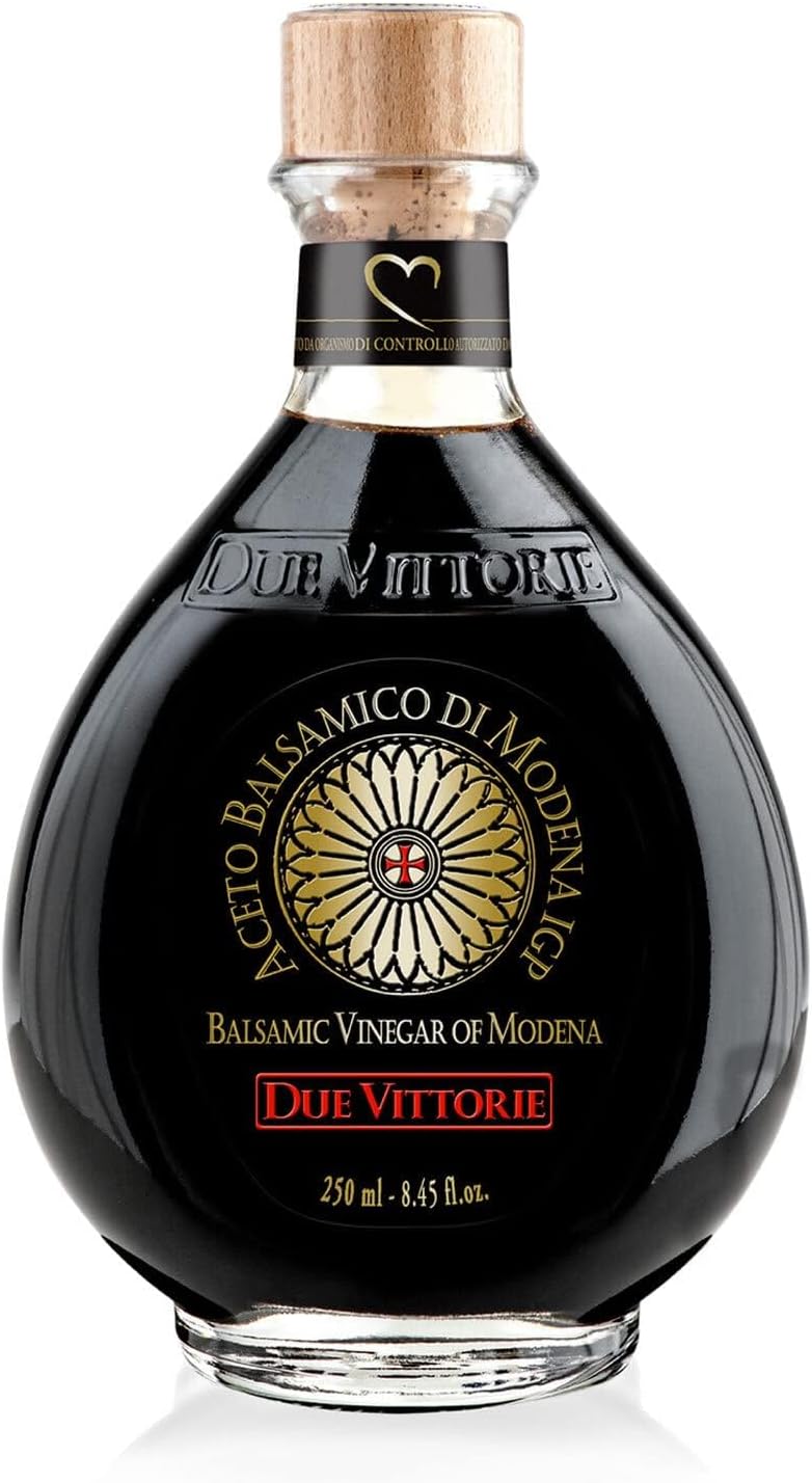 Due Vittorie Oro Gold Balsamic Vinegar Imported from Italy without Pourer, 8.45fl oz / 250ml