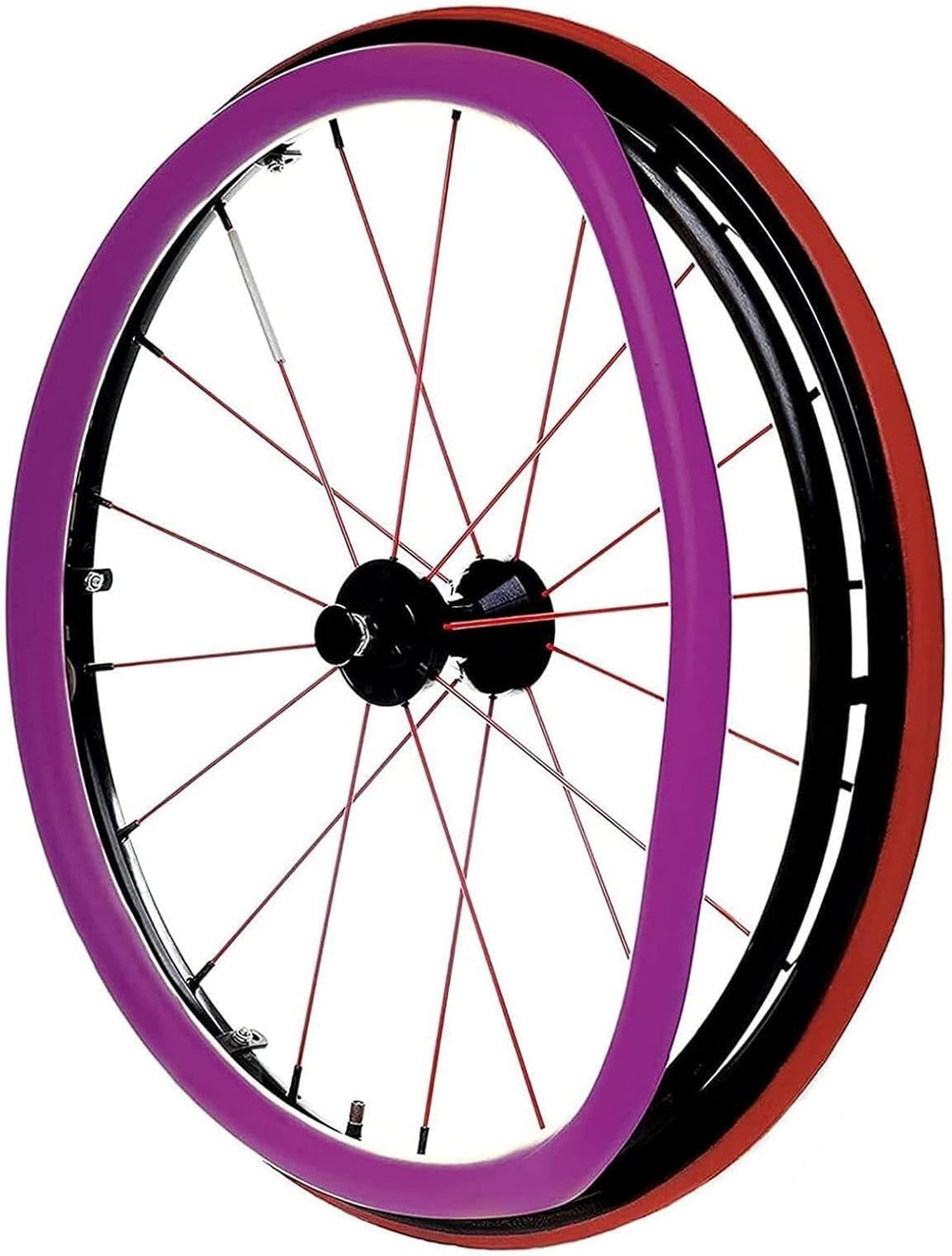 Wheelchair Rear Wheel Cover Protective Sleeve Wheelchair Push Rim Covers Wheelchair Rear Wheel,Purple,22in
