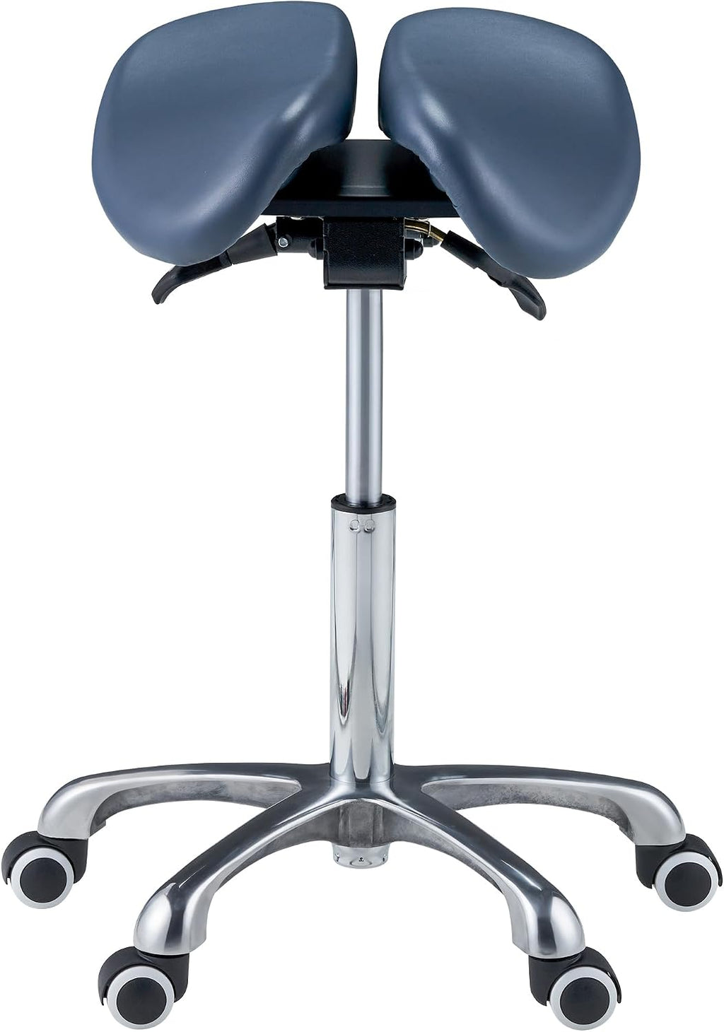 Master Massage Berkeley Ergonomic Split Style Saddle Stool in Royal Blue