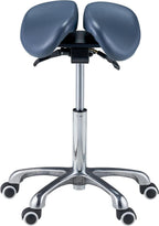 Master Massage Berkeley Ergonomic Split Style Saddle Stool in Royal Blue