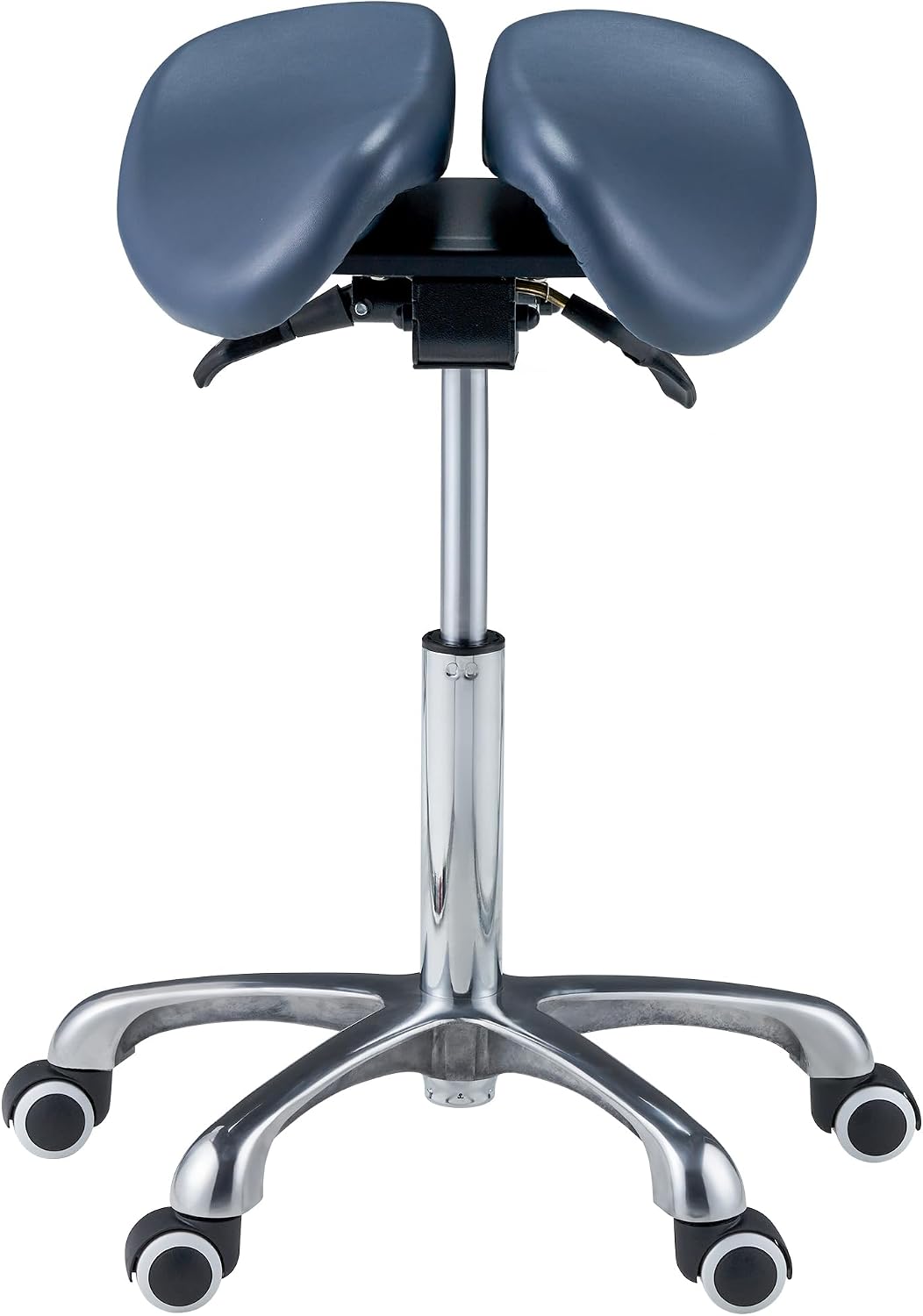 Master Massage Berkeley Ergonomic Split Style Saddle Stool in Royal Blue