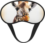 Cute Giraffe Sleep Mask for Women Girls Men Soft Comfortable Eye Mask with Adjustable Strap Blackout Eye Sleep Shade Cover for Travel Yoga Nap Shift Work