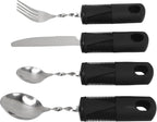 Tyenaza Weighted Silverware, Hand Tremor Spoon Fork Knife Adaptive Utensil Set for Parkinsons Patients Arthritic Aid