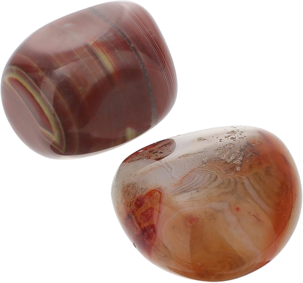 ORFOFE 2pcs Irregular Agate Stone Sardonyx Healing Stones Natural Agate Rough for Crystal Healing Decor Meditation Chakra Balancing