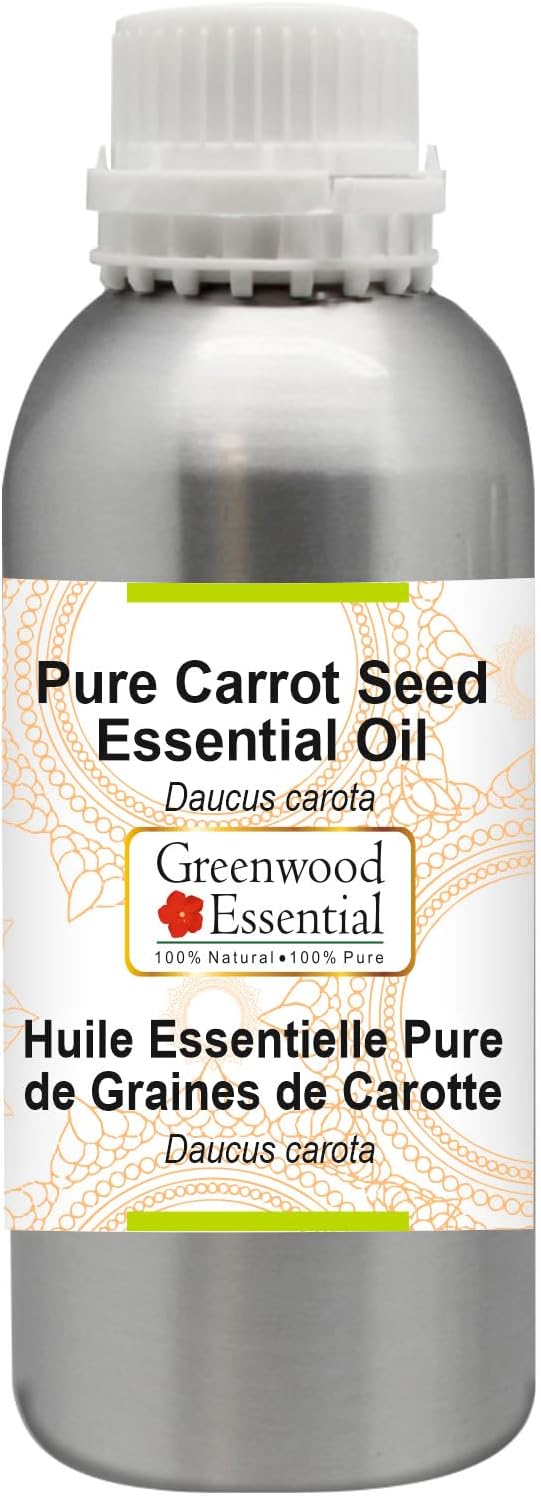 Greenwood Essential Pure Carrot Seed Essential Oil (Daucus carota) Steam Distilled 300ml (10 oz)
