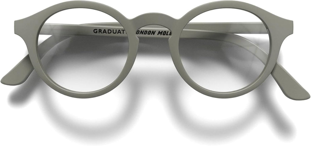 LONDON MOLE® Graduate reading glasses | Cool round panto shaped readers | Men’s Women’s Unisex | Spring hinges