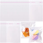 DC,CLISENCE 300 Pcs Self Sealing Cellophane Bags, 2.8"x2.4" Clear Candy Bags, Resealable Small Cellophane Bags, Cookie Bags with Seal for Cookie, Candy, Favors, Dessert