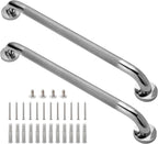 Rockgoya Shower Grab Bar, 2 Pack 24 Inch Bathroom Grab Bar, 304 Stainless Steel 1.25" Diameter Anti-Slip Handicap Grab Bar Support Shower Rail Senior Handrail Shower Safety Bar Handle