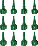Swivel Barb Adaptor Nipple Nut, Swivel Nipple Christmas Tree Connector, Green Oxygen Tubing Connector (12 Pack)